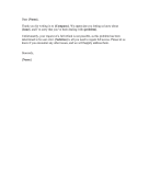 Complaint Rejection Letter