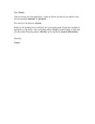 Loan Rejection Letter