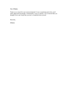 Prom Rejection Letter
